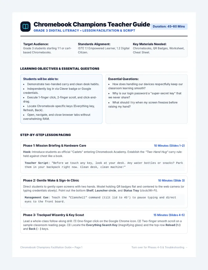 Chromebook Champions Teacher Guide