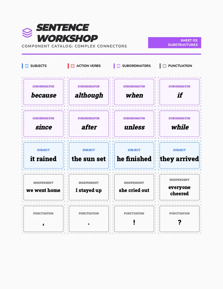Complex Word Cards