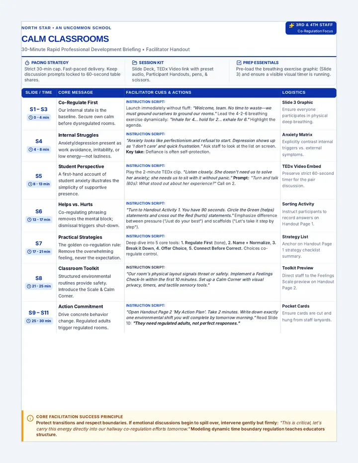 Calm Classrooms Facilitator Guide