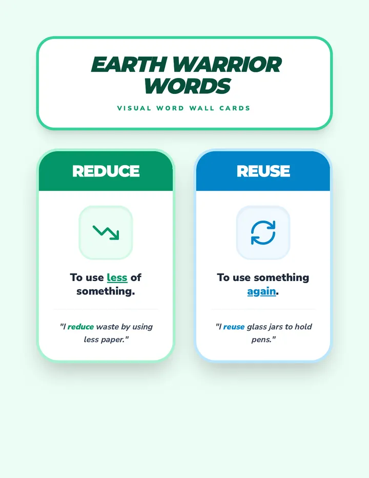Earth Warrior Vocab Cards