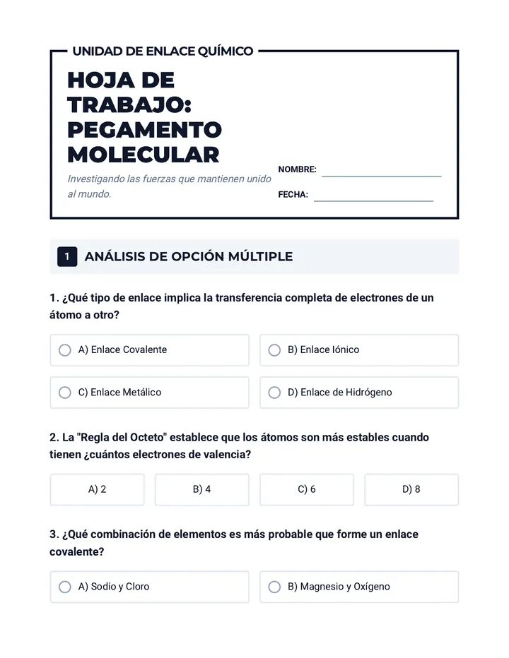 Molecular Glue Worksheet