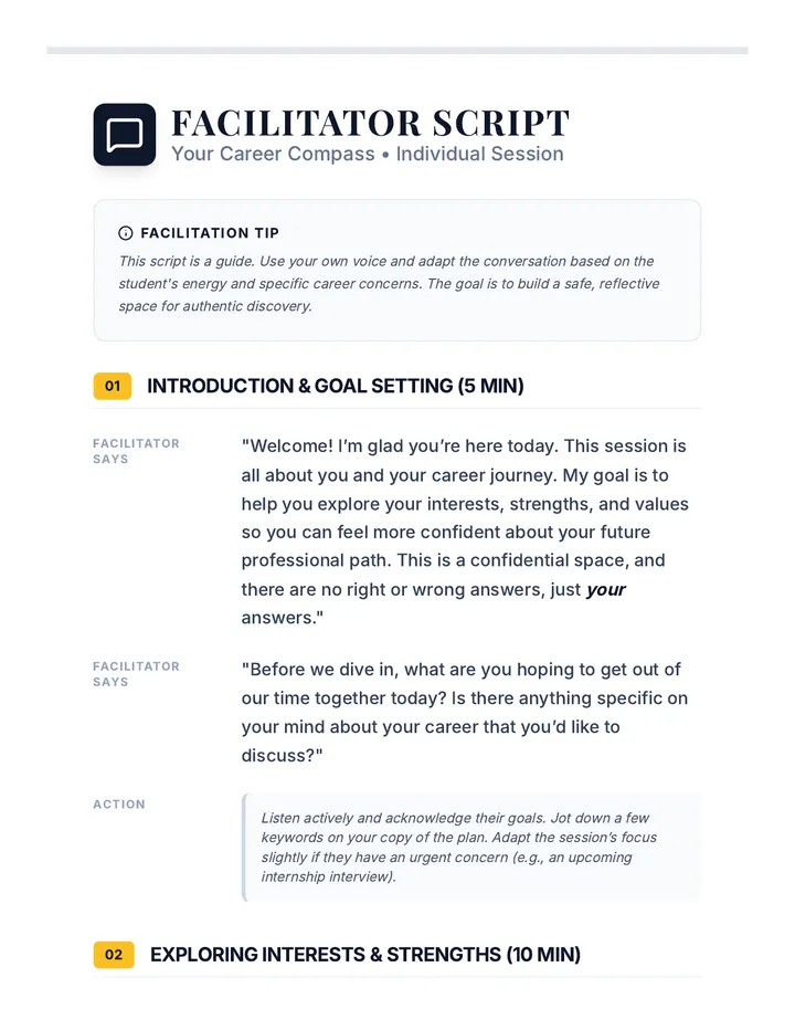 Facilitator Script