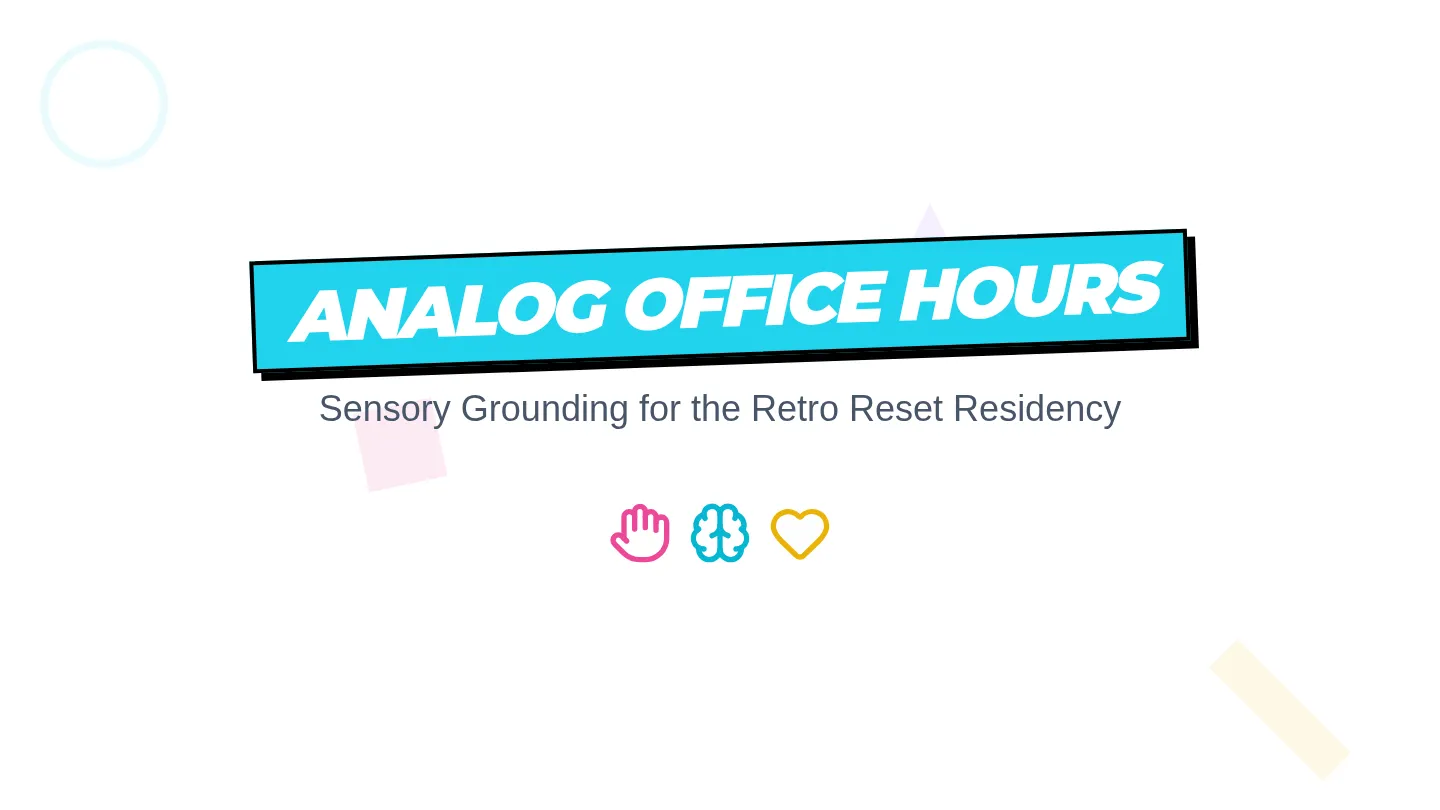Analog Sensory Slides