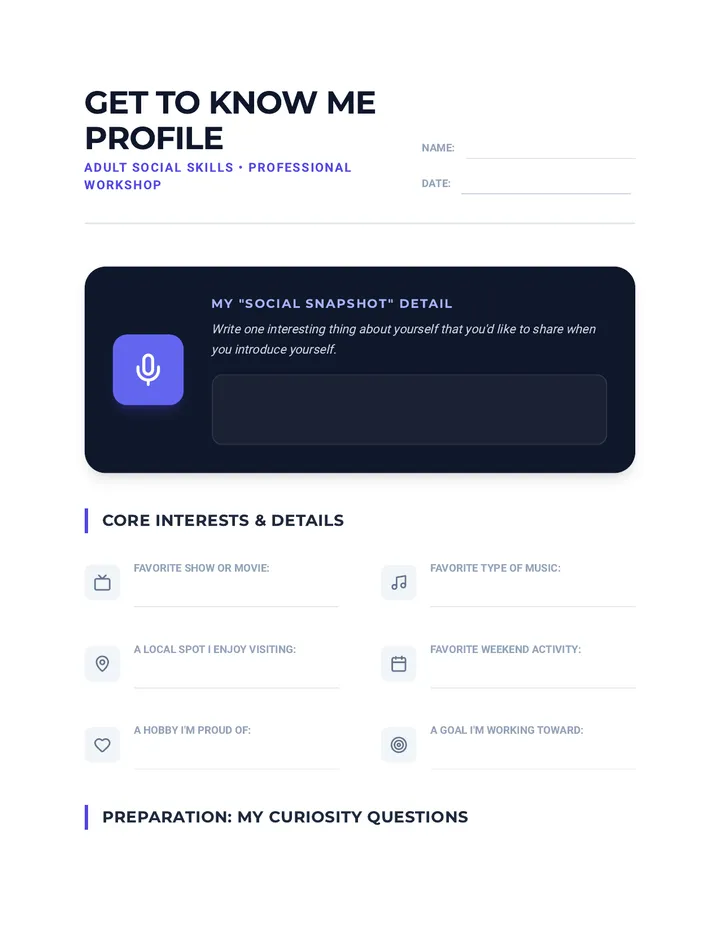 Get to Know Me Profile Revised