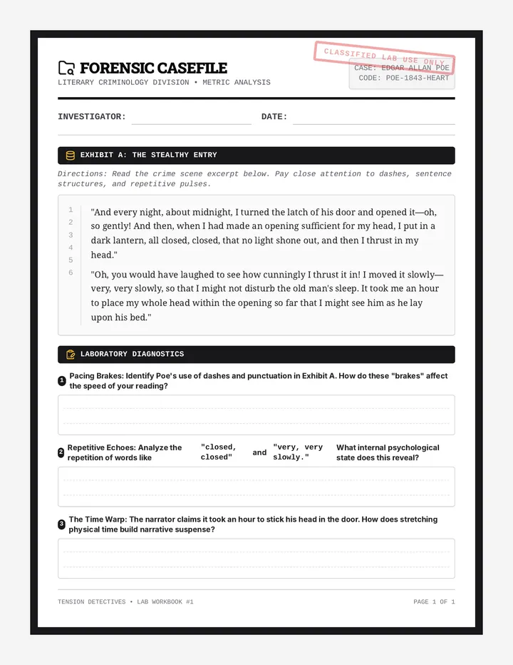 Tell Tale Casefile Worksheet