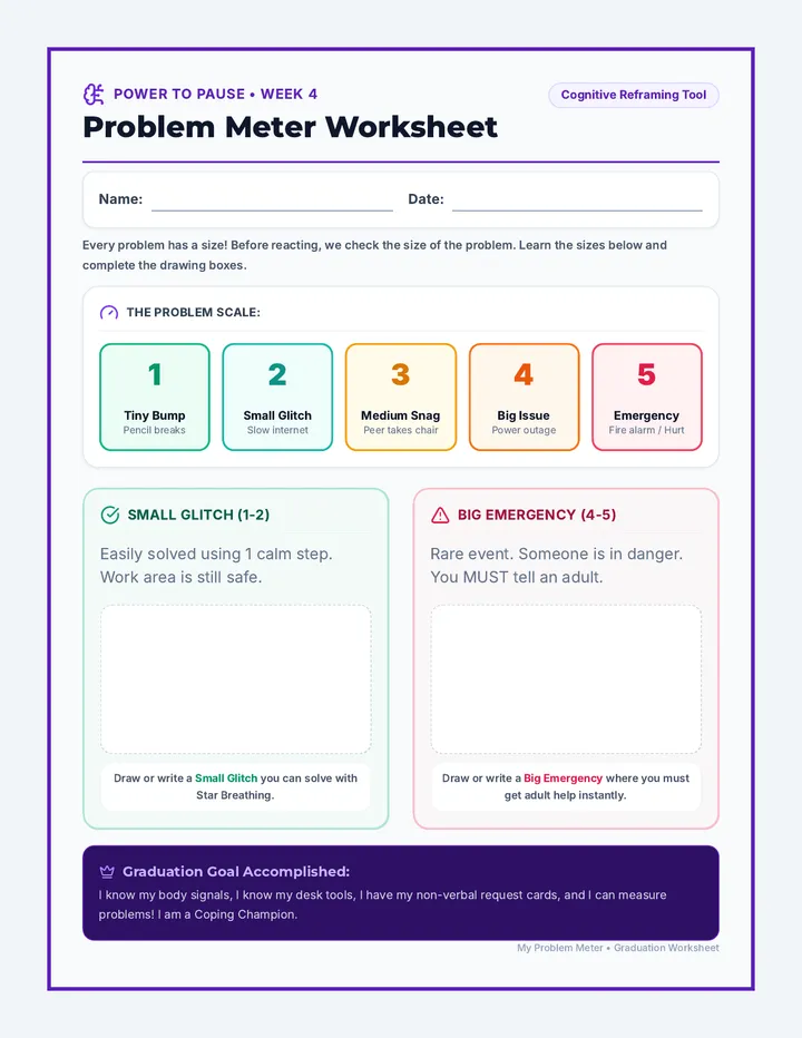 Problem Meter Worksheet