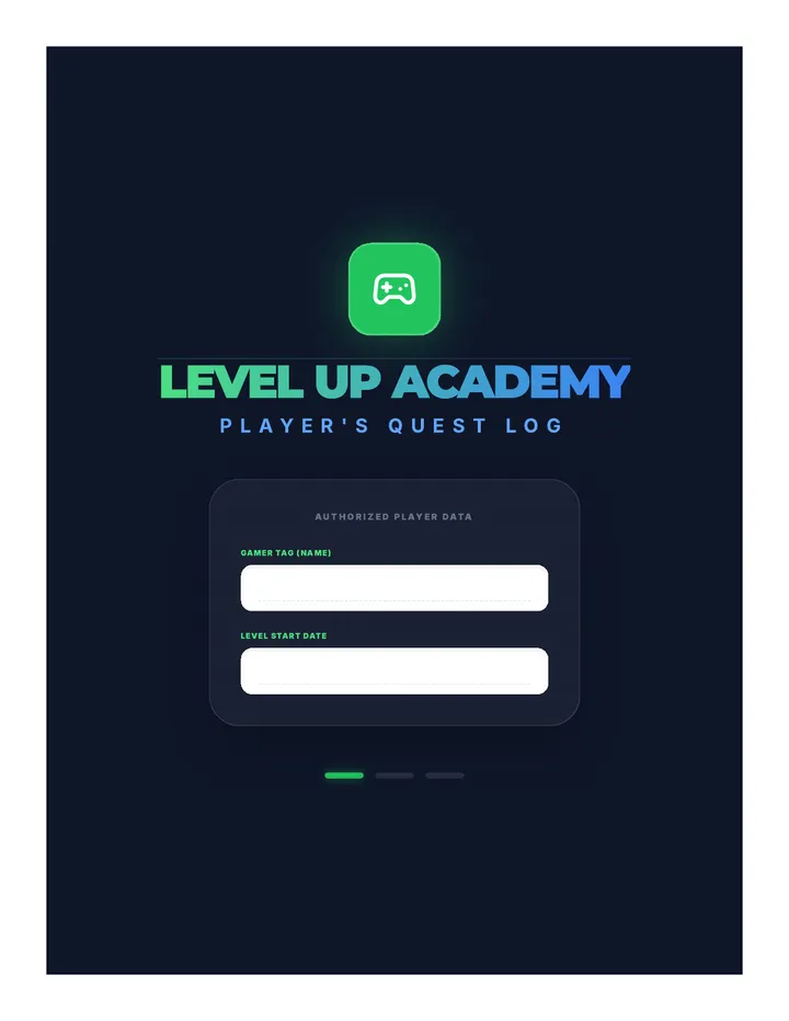 Level Up Quest Log Intro