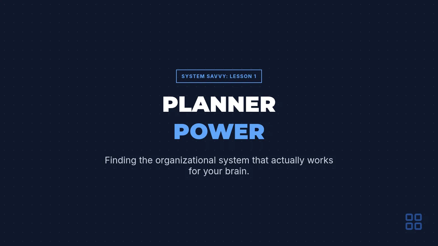 Planner Power Slides