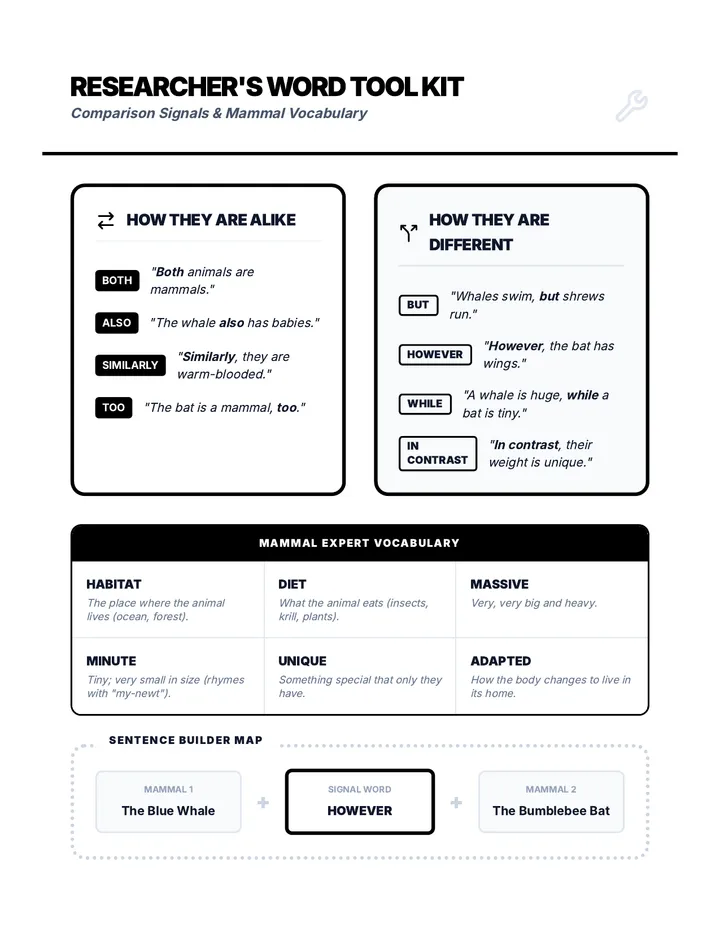 Researcher Word Tool Kit Cheat Sheet