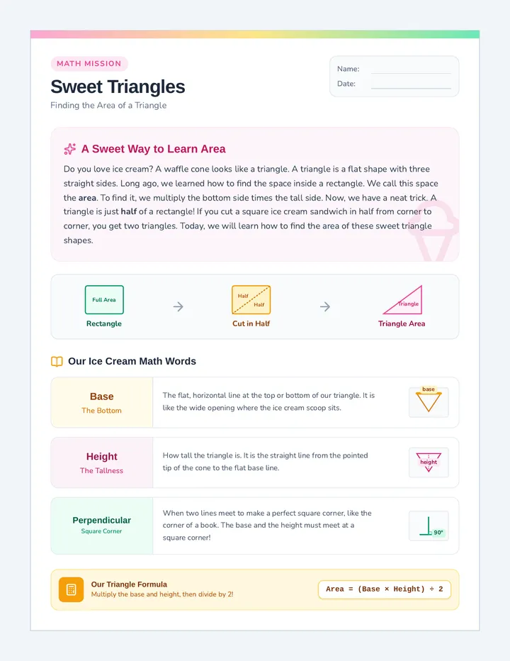 Sweet Triangles Worksheet