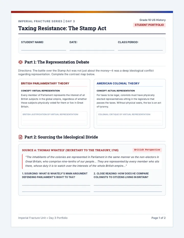 Taxing Resistance Student Portfolio