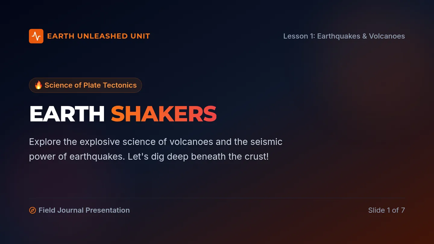 Earth Shakers Slides