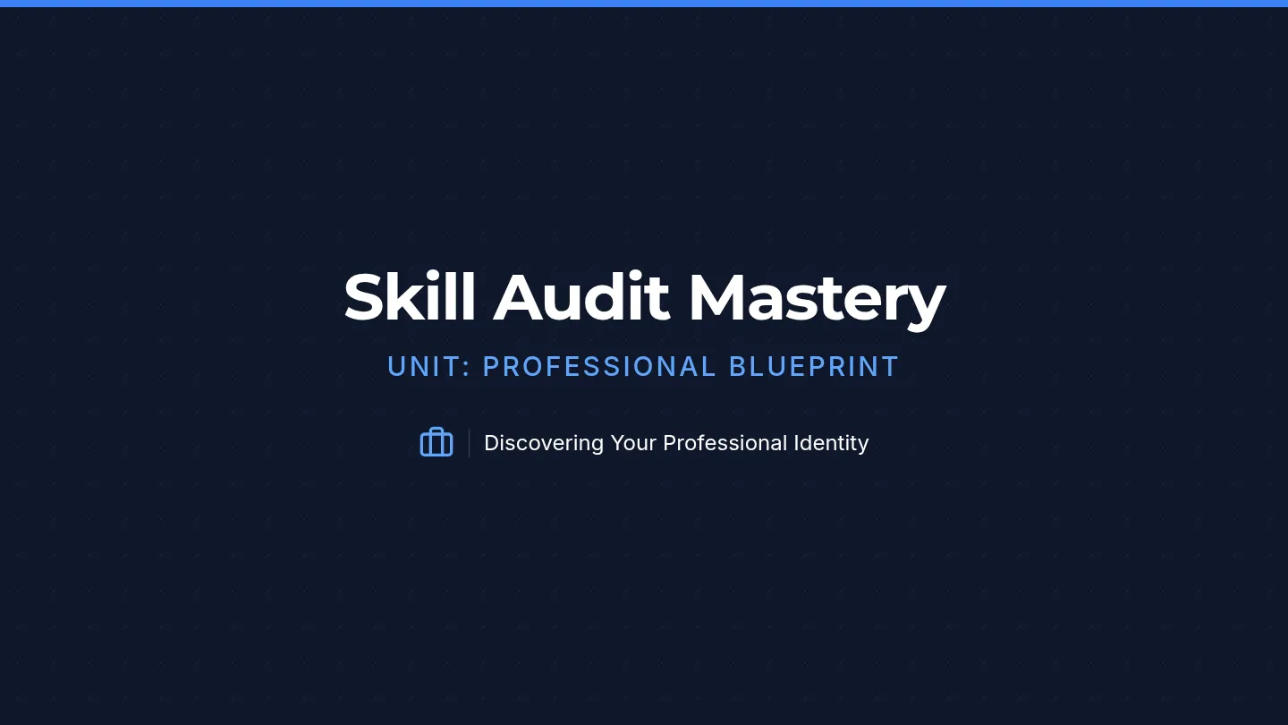 Skill Audit Slides