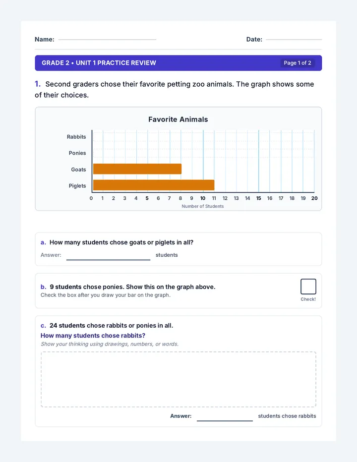 Bar Graph Detectives Worksheet