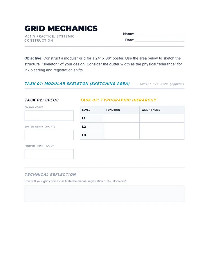 Grid Mechanics Worksheet