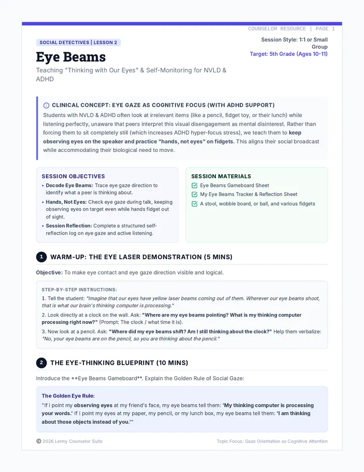 Eye Beams Counselor Guide