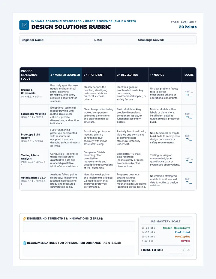 Design Solutions Rubric