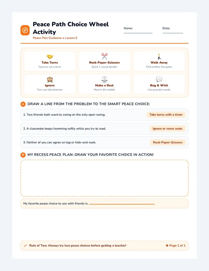 Choice Wheel Activity