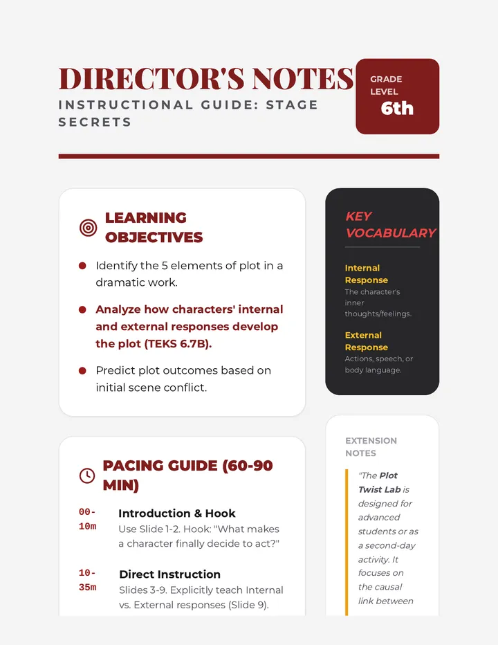 Directors Notes Teacher Guide