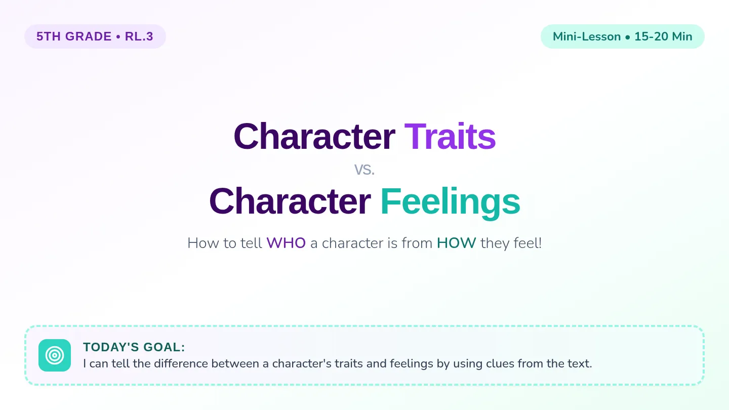 Traits vs Feelings Slides
