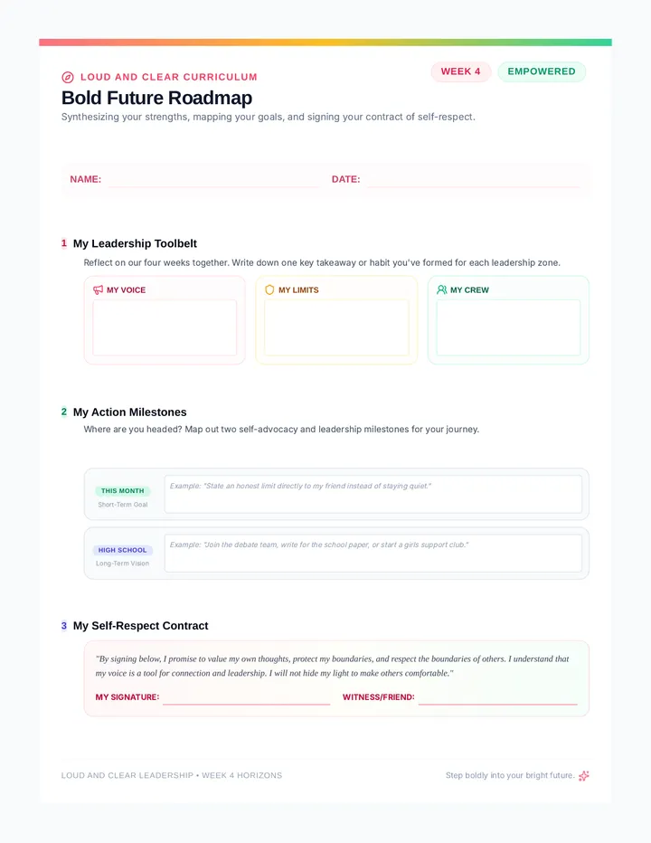 Bold Future Roadmap Worksheet