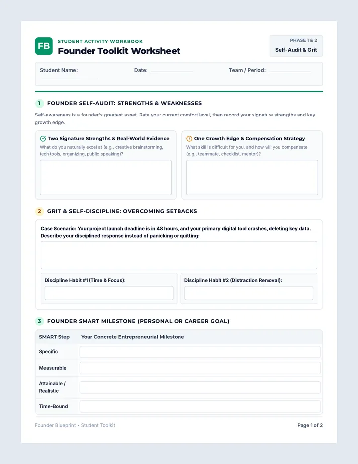 Founder Toolkit Worksheet