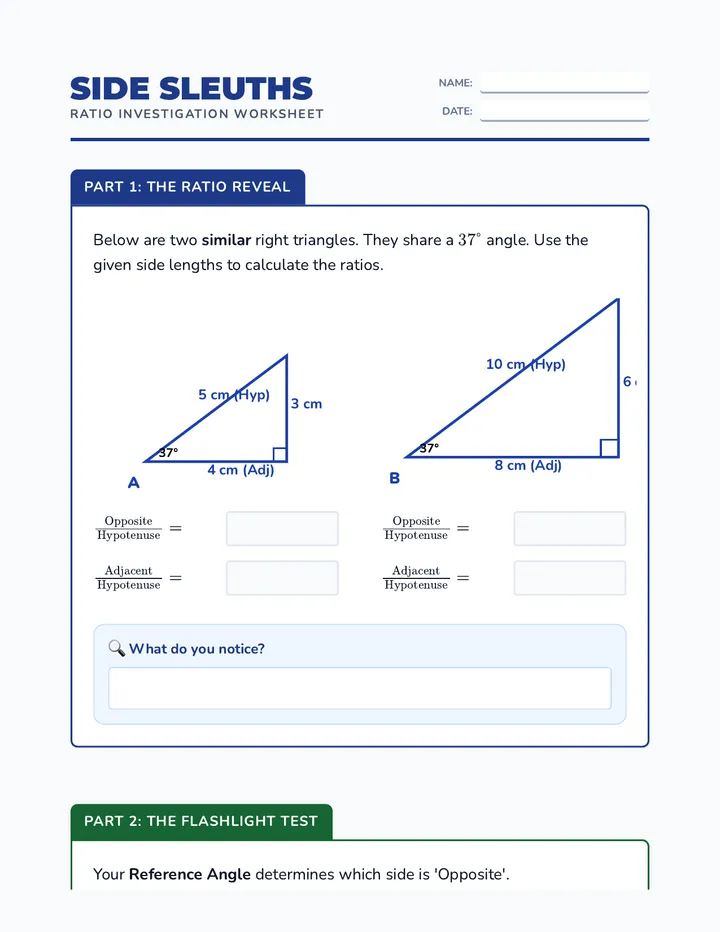 Side Sleuths Worksheet