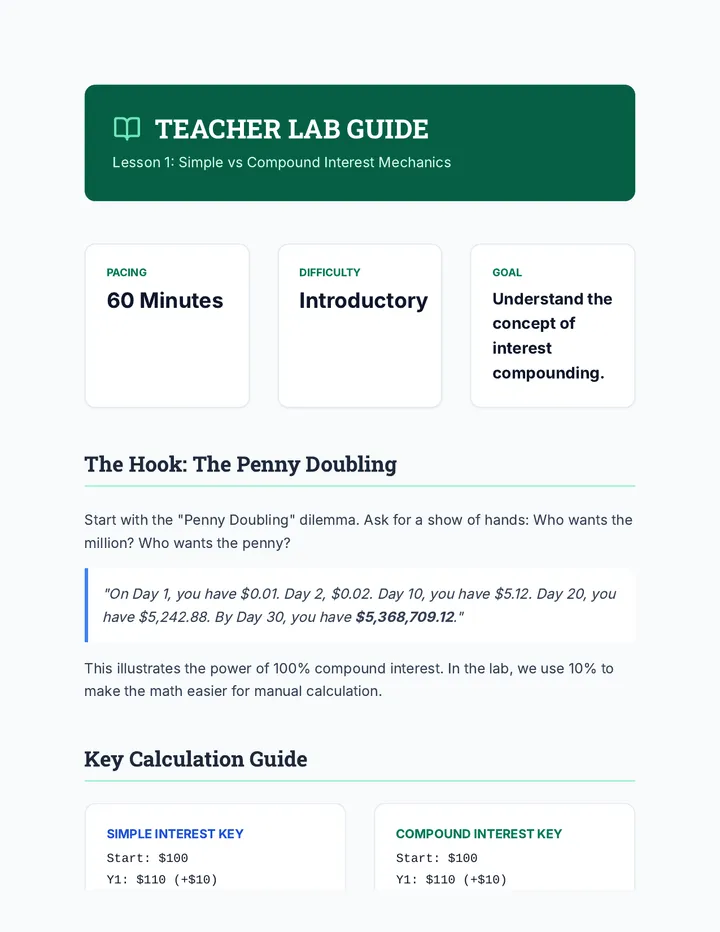 Interest Mechanics Teacher Guide