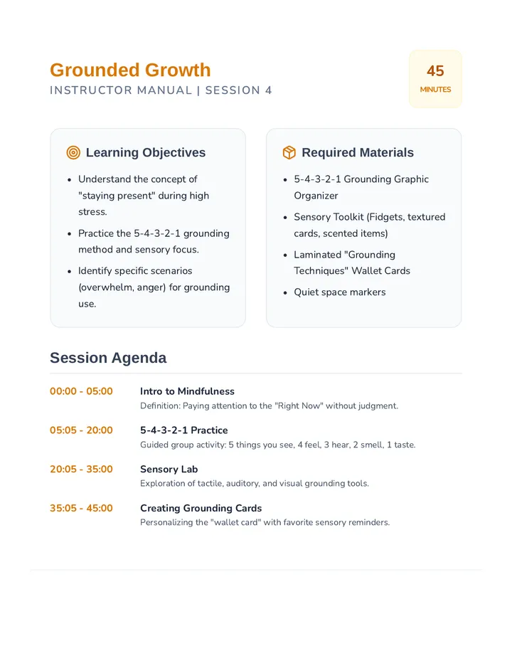 Grounded Growth Instructor Manual