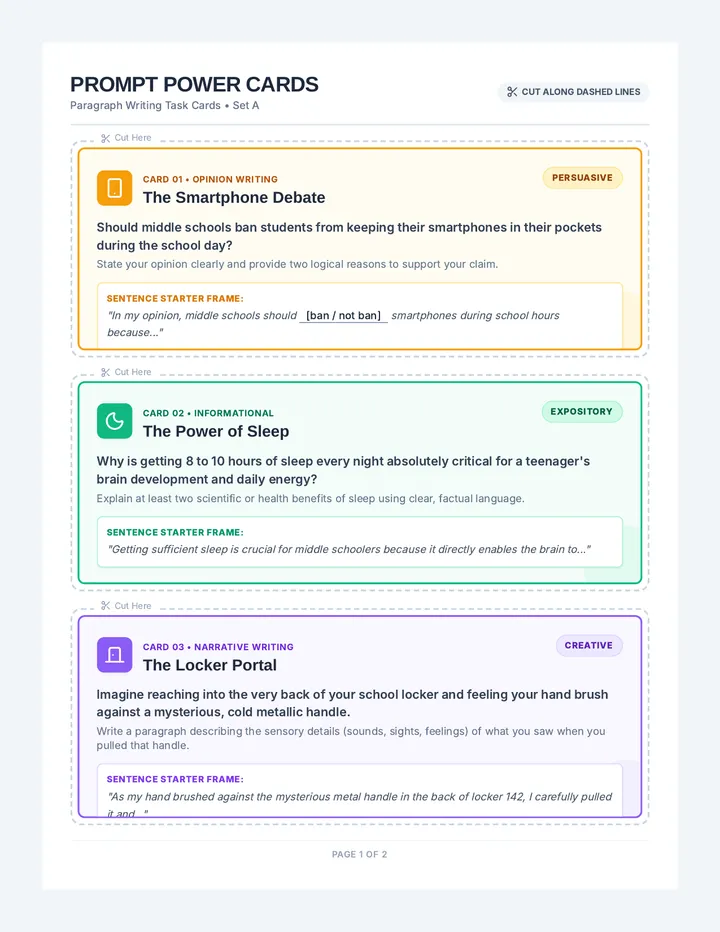 Prompt Power Cards page 1