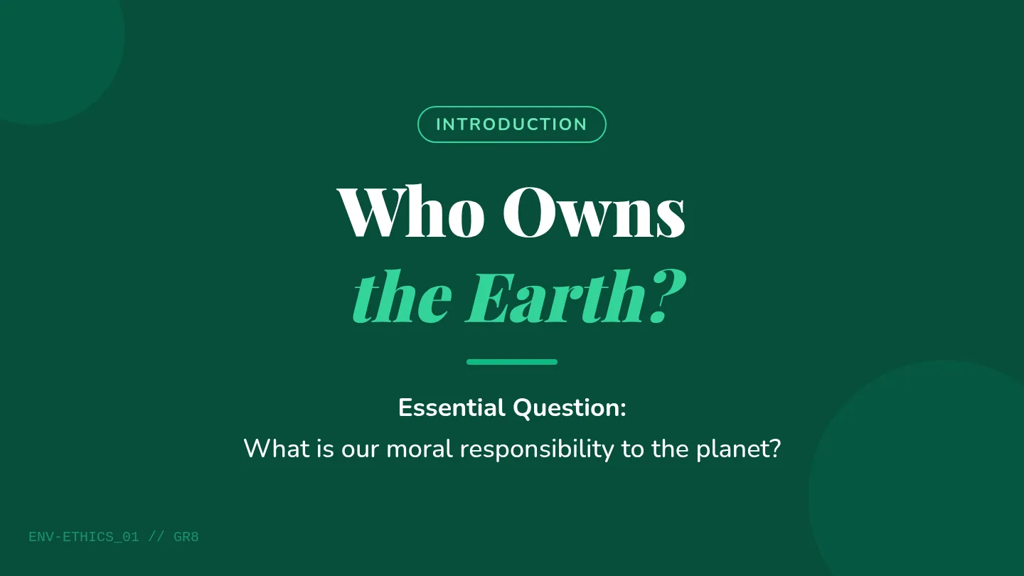 Who Owns Earth Presentation