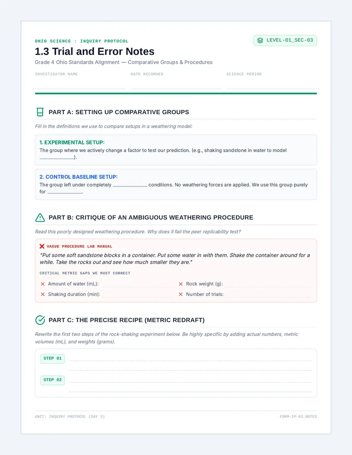 Trial and Error Notes Organizer