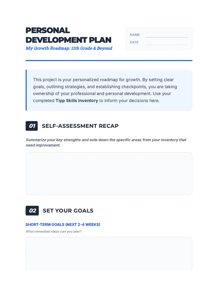 Personal Development Plan Project