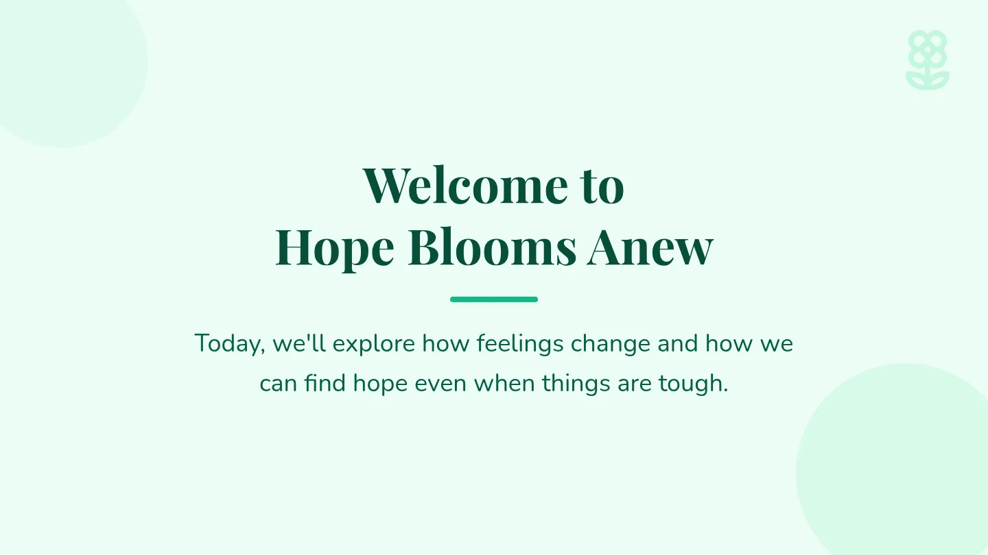 Hope Blooms Anew Presentation