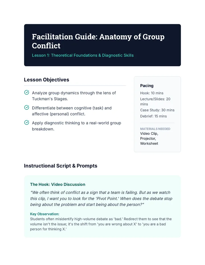 Conflict Facilitation Guide