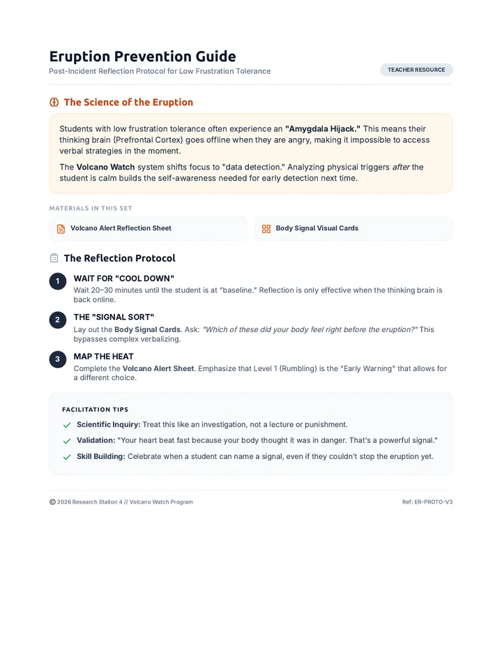 Eruption Prevention Guide