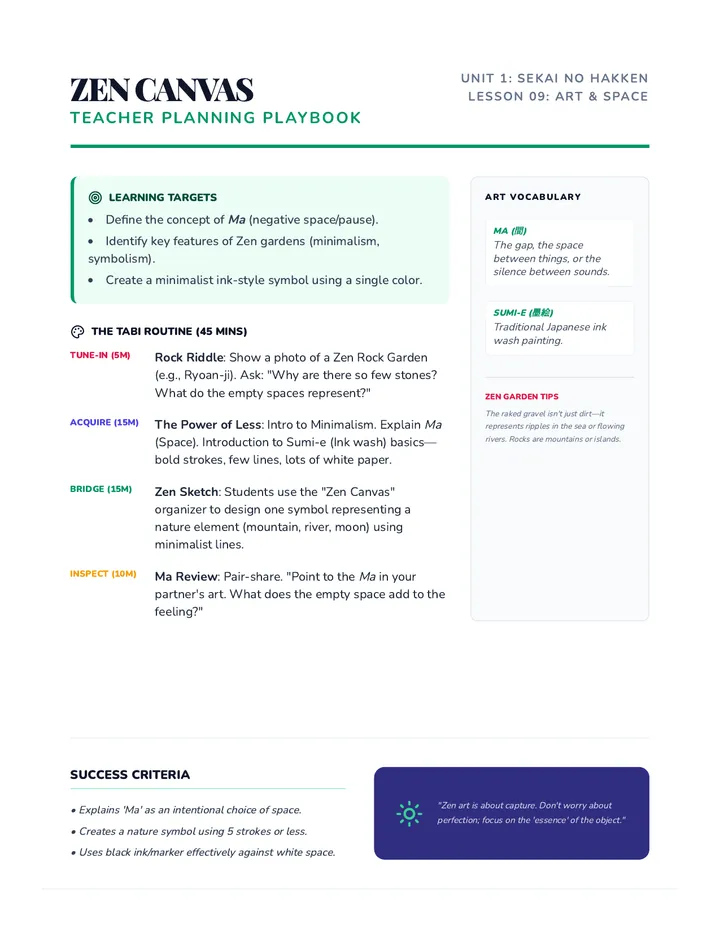 Zen Canvas Teacher Guide