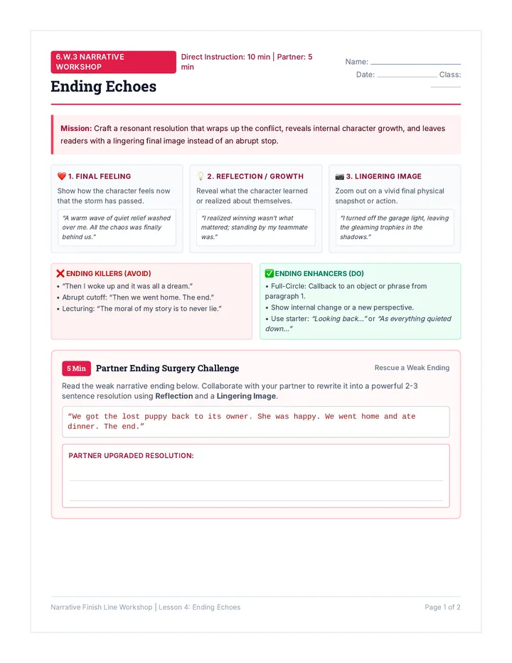 Ending Echoes Student Handout