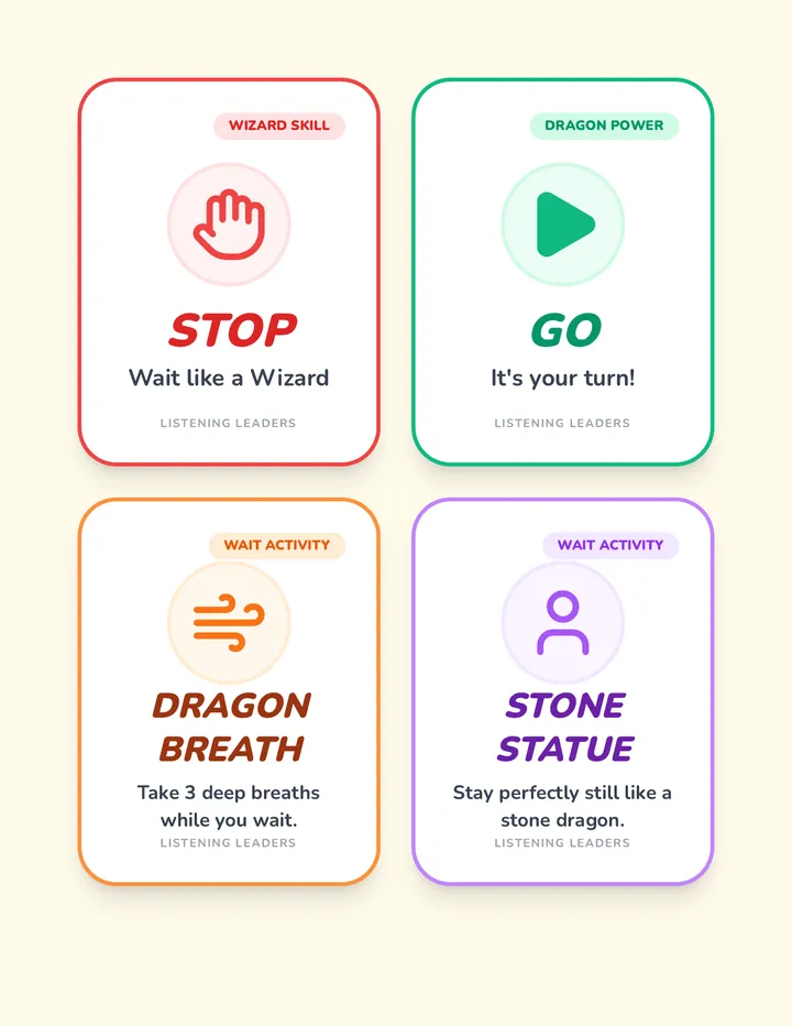 Waiting Wizard Game Cards