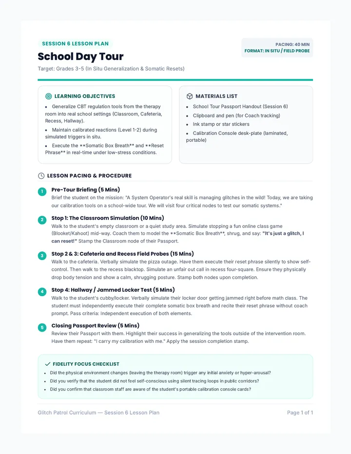 Session 6 Lesson Plan
