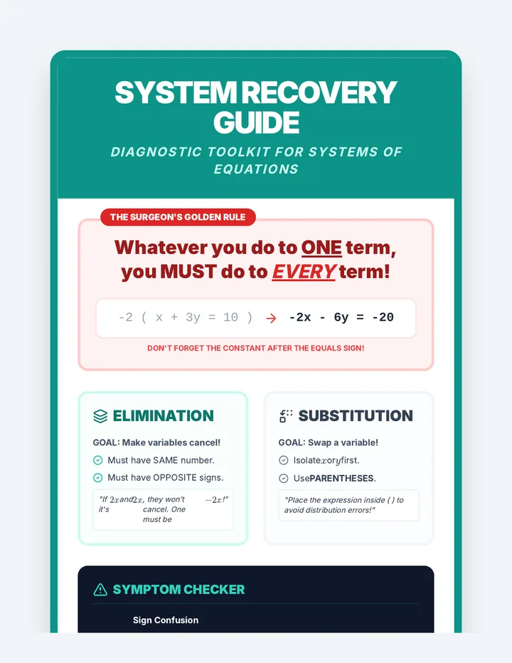 System Recovery Guide Anchor Chart