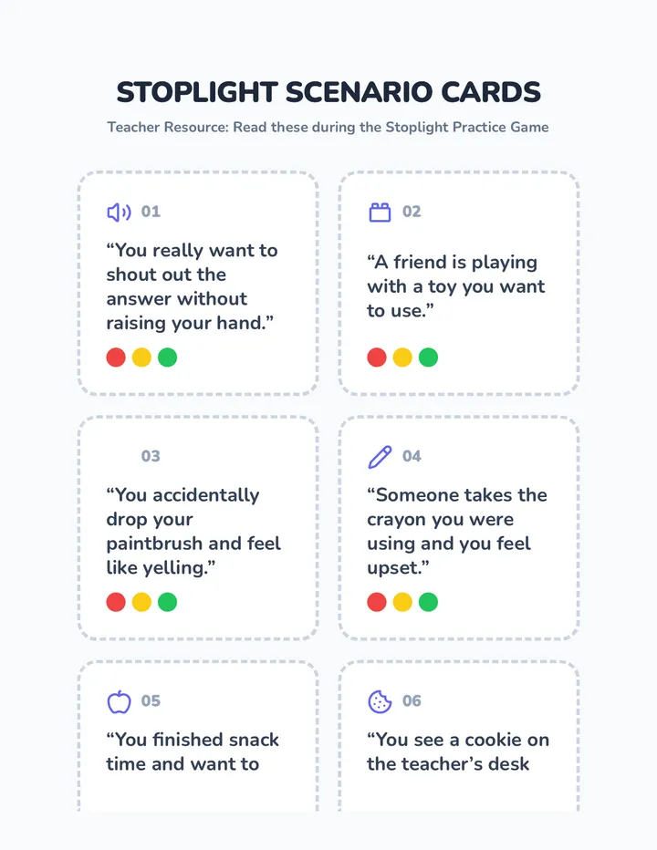 Stoplight Activity Stop Think Go • Lesson • Lenny.com