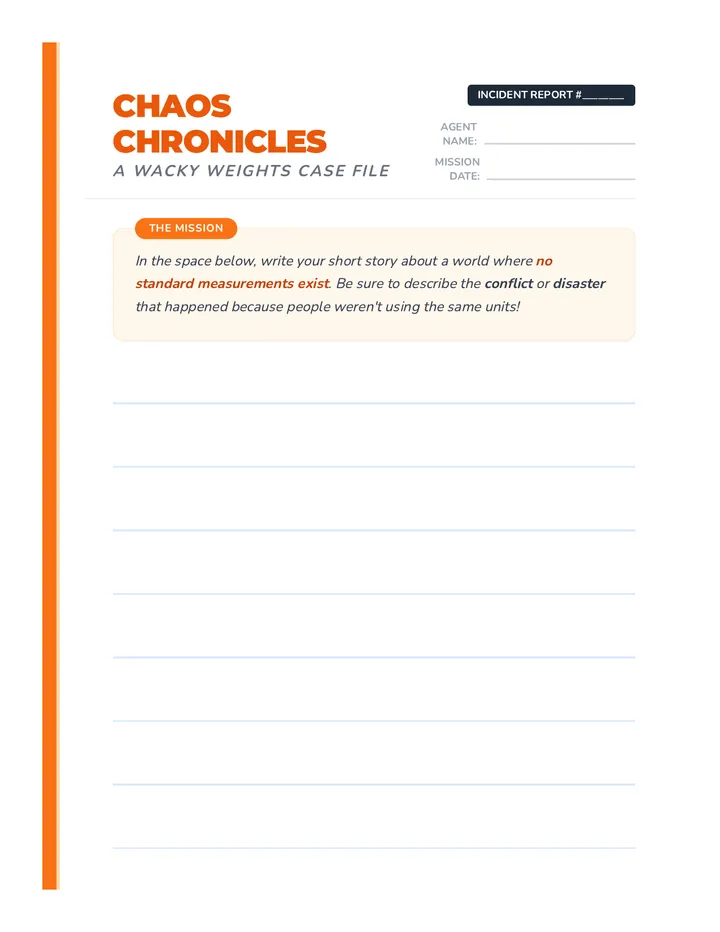 Chaos Chronicles Writing Paper