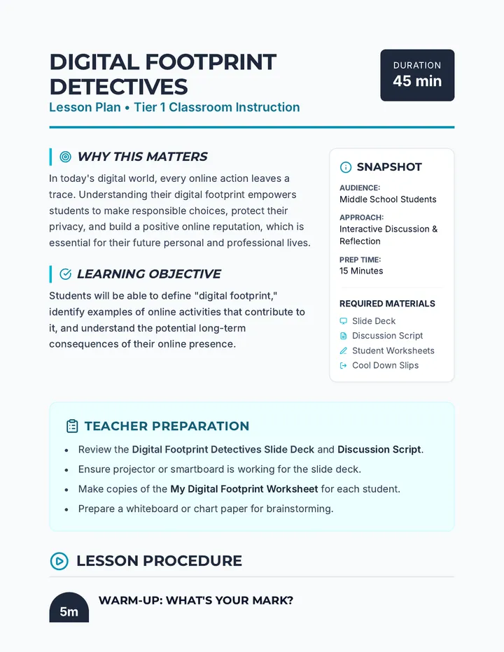 Digital Footprint Detectives • Lesson • Lenny.com