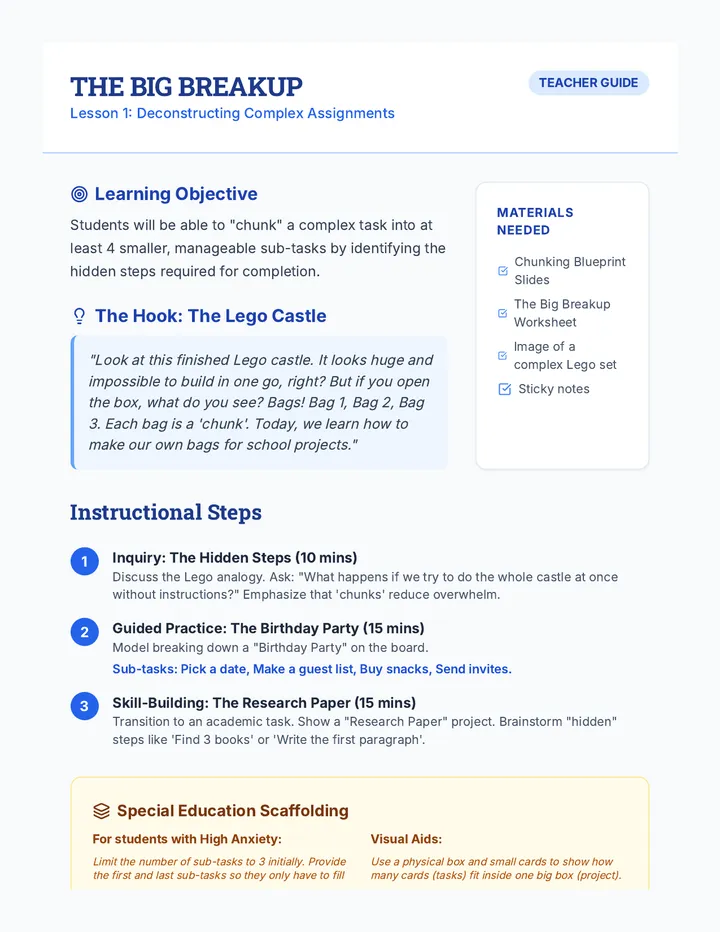 Deconstruction Guide Teacher Resource