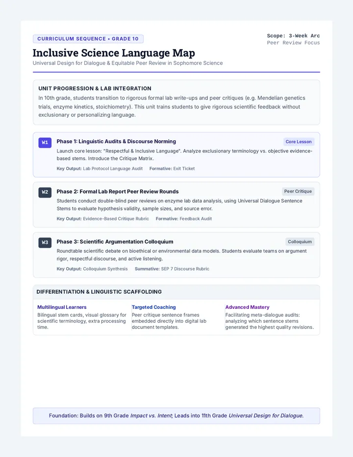 Inclusive Language Sequence Map
