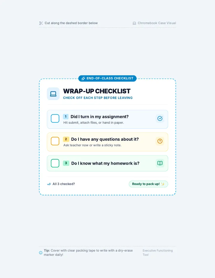 Chromebook Wrap Up Checklist