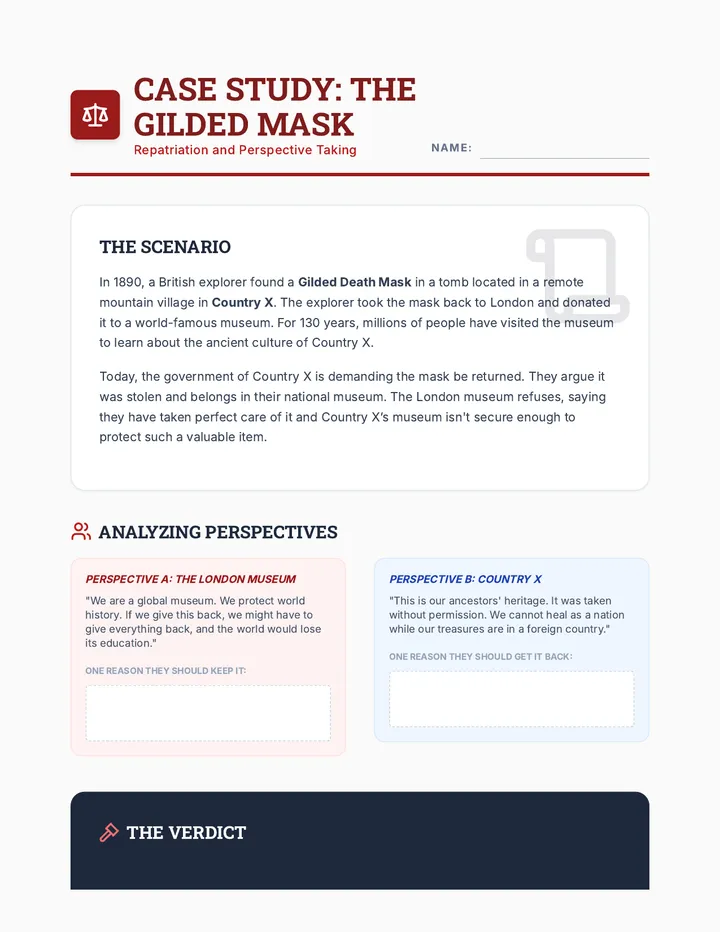 Repatriation Case Study Worksheet