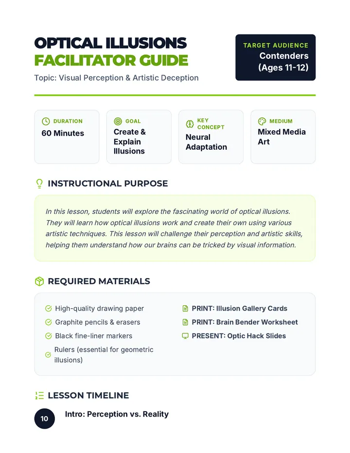 Optical Illusions Facilitator Guide