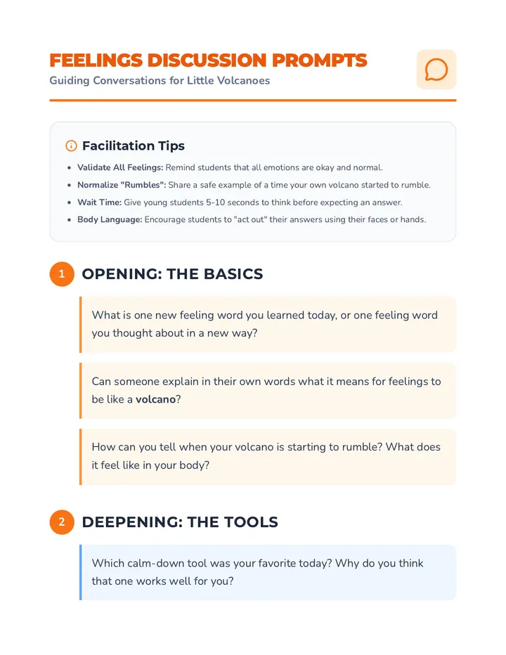Feelings Discussion Prompts